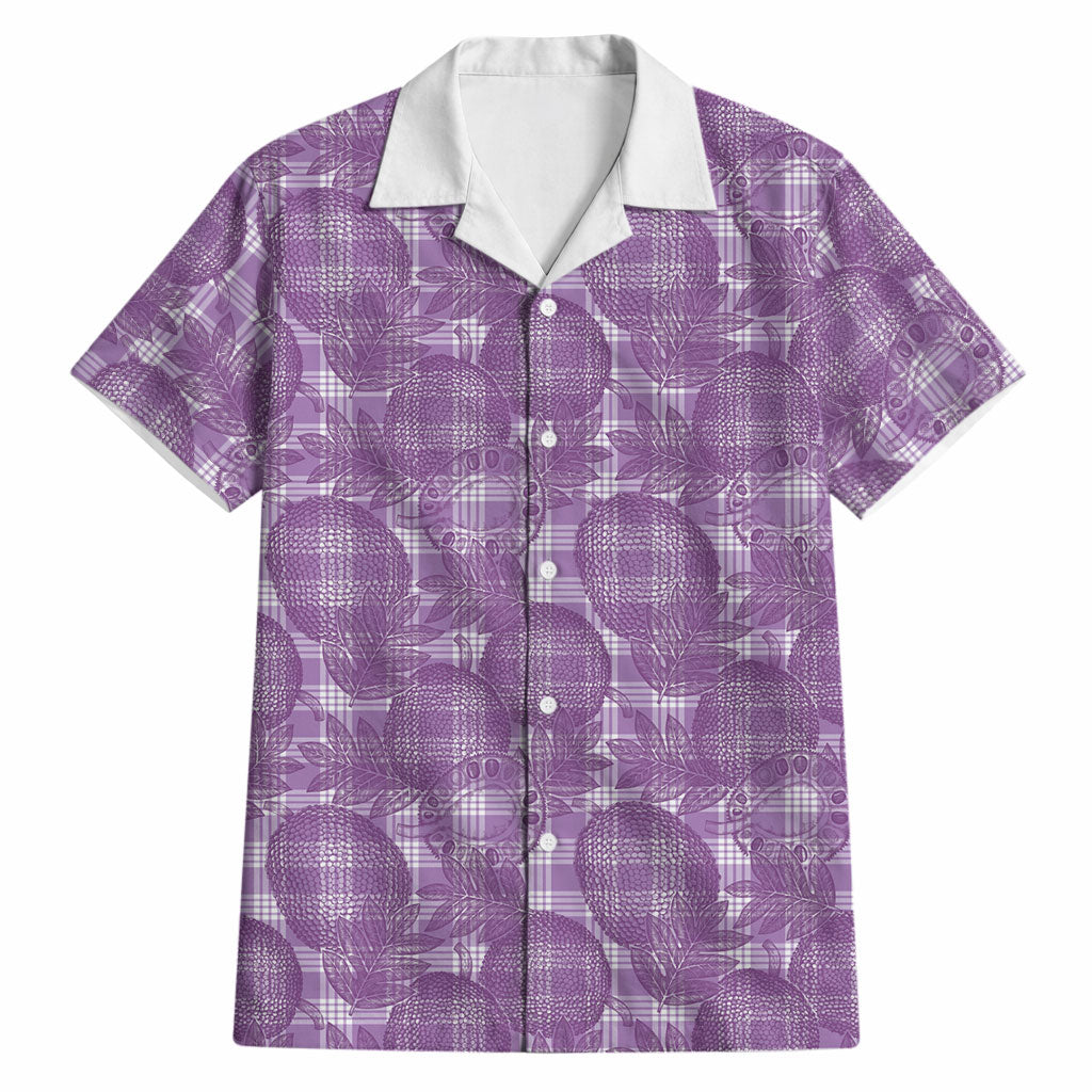 Poni Hawaii Breadfruit Palaka Motifs Hawaiian Shirt LT14 Purple - Polynesian Pride