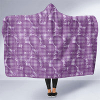 Poni Hawaii Breadfruit Palaka Motifs Hooded Blanket LT14 One Size Purple - Polynesian Pride
