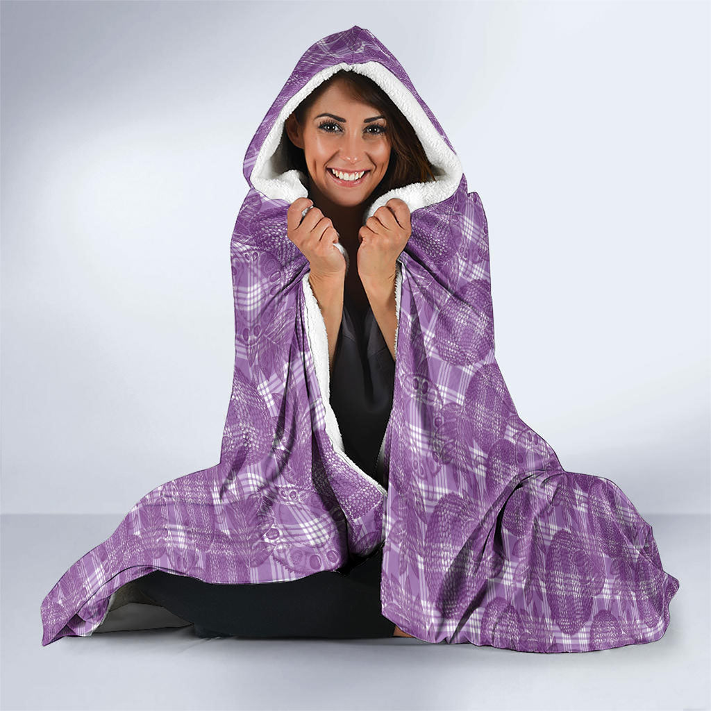 Poni Hawaii Breadfruit Palaka Motifs Hooded Blanket LT14 - Polynesian Pride