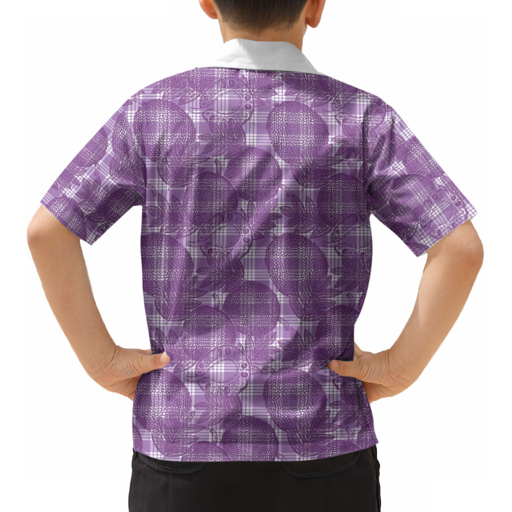 Poni Hawaii Breadfruit Palaka Motifs Kid Hawaiian Shirt LT14 - Polynesian Pride