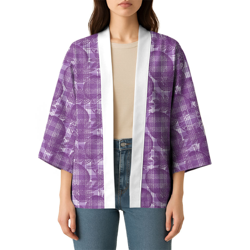 Poni Hawaii Breadfruit Palaka Motifs Kimono LT14 - Polynesian Pride