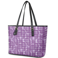 Poni Hawaii Breadfruit Palaka Motifs Leather Tote Bag LT14 - Polynesian Pride