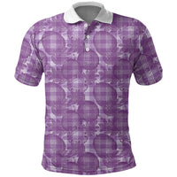 Poni Hawaii Breadfruit Palaka Motifs Polo Shirt LT14 Purple - Polynesian Pride