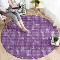 Poni Hawaii Breadfruit Palaka Motifs Round Carpet LT14 - Polynesian Pride