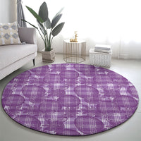 Poni Hawaii Breadfruit Palaka Motifs Round Carpet LT14 - Polynesian Pride