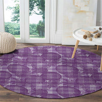 Poni Hawaii Breadfruit Palaka Motifs Round Carpet LT14 - Polynesian Pride