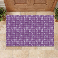 Poni Hawaii Breadfruit Palaka Motifs Rubber Doormat LT14 Purple - Polynesian Pride