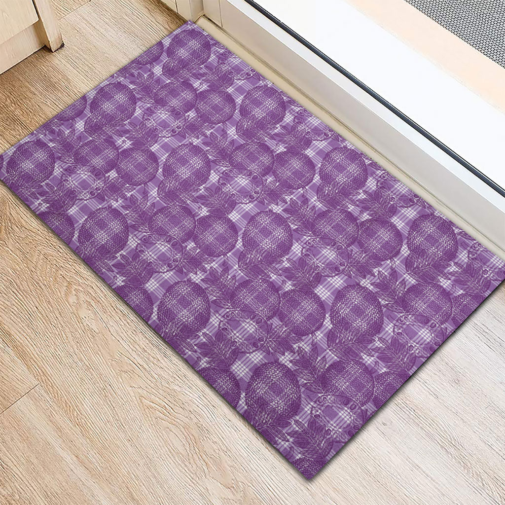 Poni Hawaii Breadfruit Palaka Motifs Rubber Doormat LT14 - Polynesian Pride