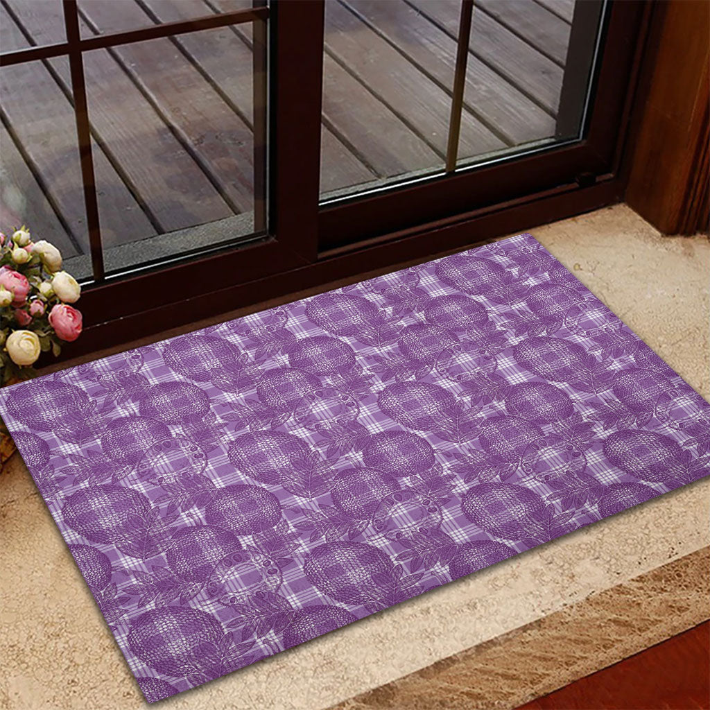 Poni Hawaii Breadfruit Palaka Motifs Rubber Doormat LT14 - Polynesian Pride