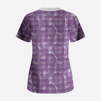 Poni Hawaii Breadfruit Palaka Motifs Scrub Top LT14 - Polynesian Pride