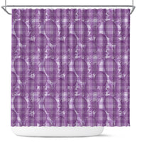 Poni Hawaii Breadfruit Palaka Motifs Shower Curtain LT14 Purple - Polynesian Pride