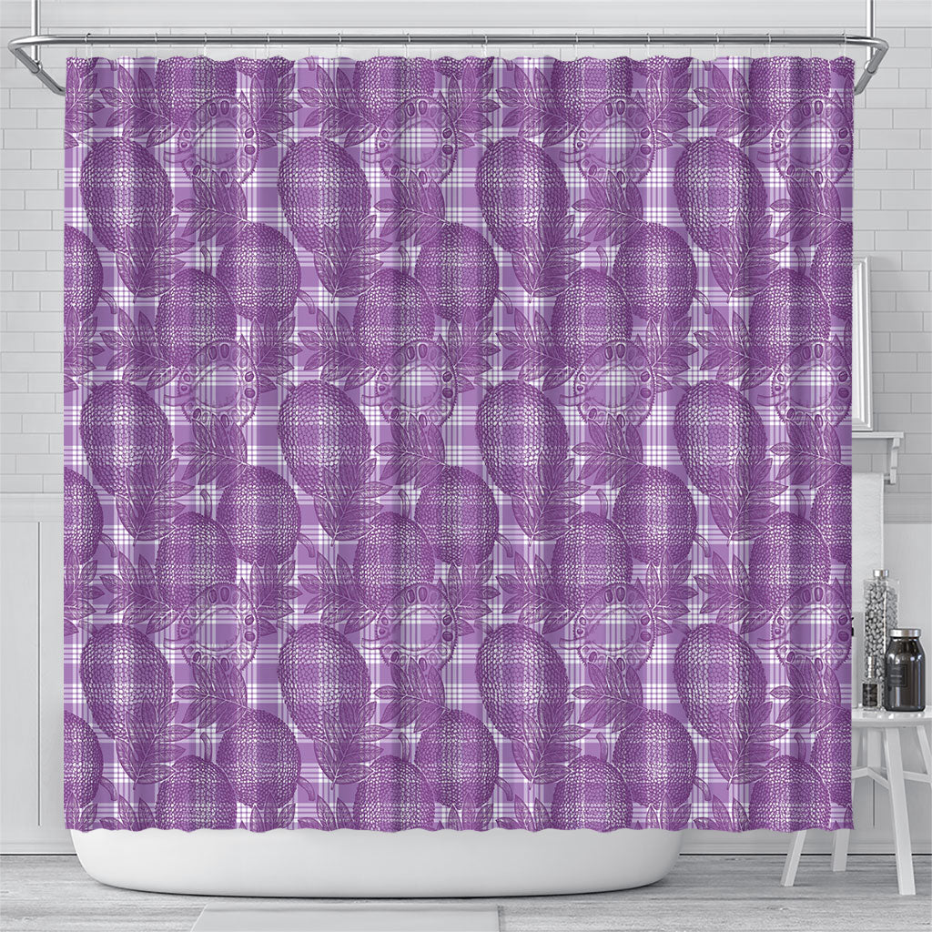 Poni Hawaii Breadfruit Palaka Motifs Shower Curtain LT14 - Polynesian Pride