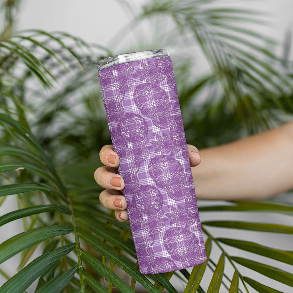Poni Hawaii Breadfruit Palaka Motifs Skinny Tumbler LT14 - Polynesian Pride