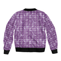 Poni Hawaii Breadfruit Palaka Motifs Sleeve Zip Bomber Jacket LT14 - Polynesian Pride