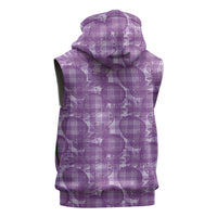 Poni Hawaii Breadfruit Palaka Motifs Sleeveless Zip Hoodie LT14 - Polynesian Pride