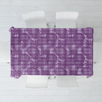 Poni Hawaii Breadfruit Palaka Motifs Tablecloth LT14 Purple - Polynesian Pride