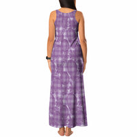 Poni Hawaii Breadfruit Palaka Motifs Tank Maxi Dress LT14 - Polynesian Pride