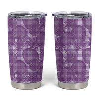 Poni Hawaii Breadfruit Palaka Motifs Tumbler Cup LT14 Purple - Polynesian Pride