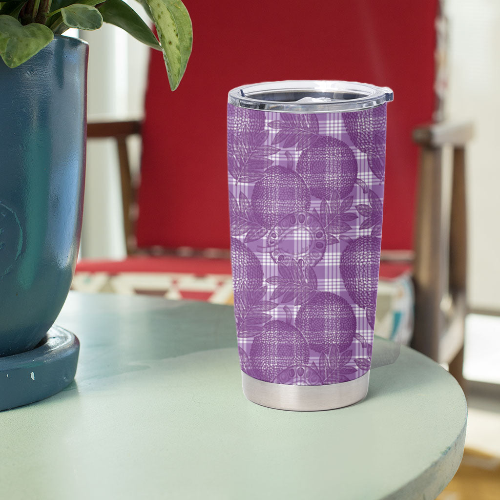 Poni Hawaii Breadfruit Palaka Motifs Tumbler Cup LT14 - Polynesian Pride