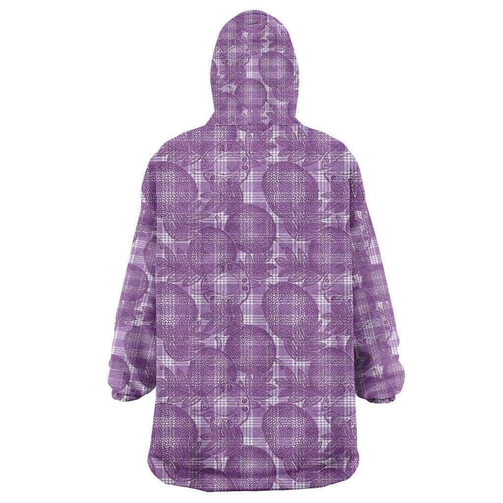 Poni Hawaii Breadfruit Palaka Motifs Wearable Blanket Hoodie LT14 - Polynesian Pride