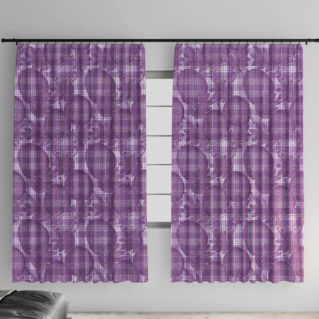 Poni Hawaii Breadfruit Palaka Motifs Window Curtain