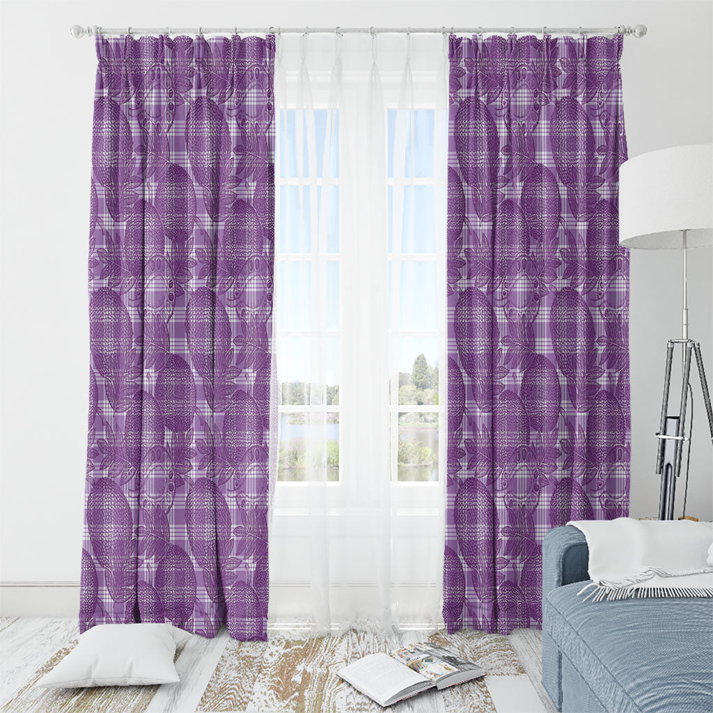 Poni Hawaii Breadfruit Palaka Motifs Window Curtain LT14 - Polynesian Pride