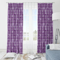Poni Hawaii Breadfruit Palaka Motifs Window Curtain LT14 - Polynesian Pride