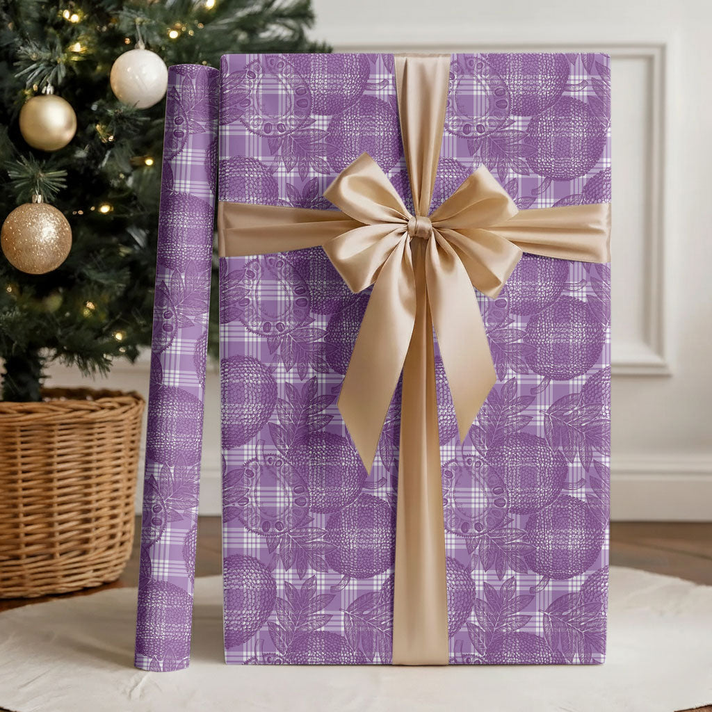 Poni Hawaii Breadfruit Palaka Motifs Wrapping Paper LT14 - Polynesian Pride
