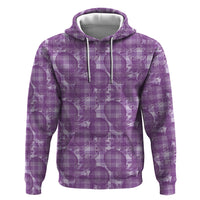 Poni Hawaii Breadfruit Palaka Motifs Zip Hoodie LT14 Pullover Hoodie Purple - Polynesian Pride