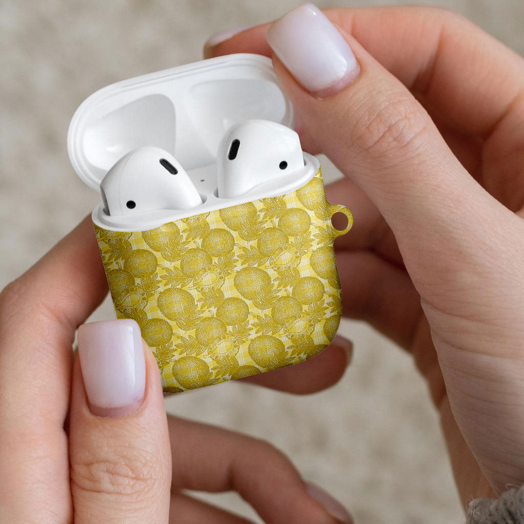 Melemele Hawaii Breadfruit Palaka Motifs AirPods Case LT14 - Polynesian Pride