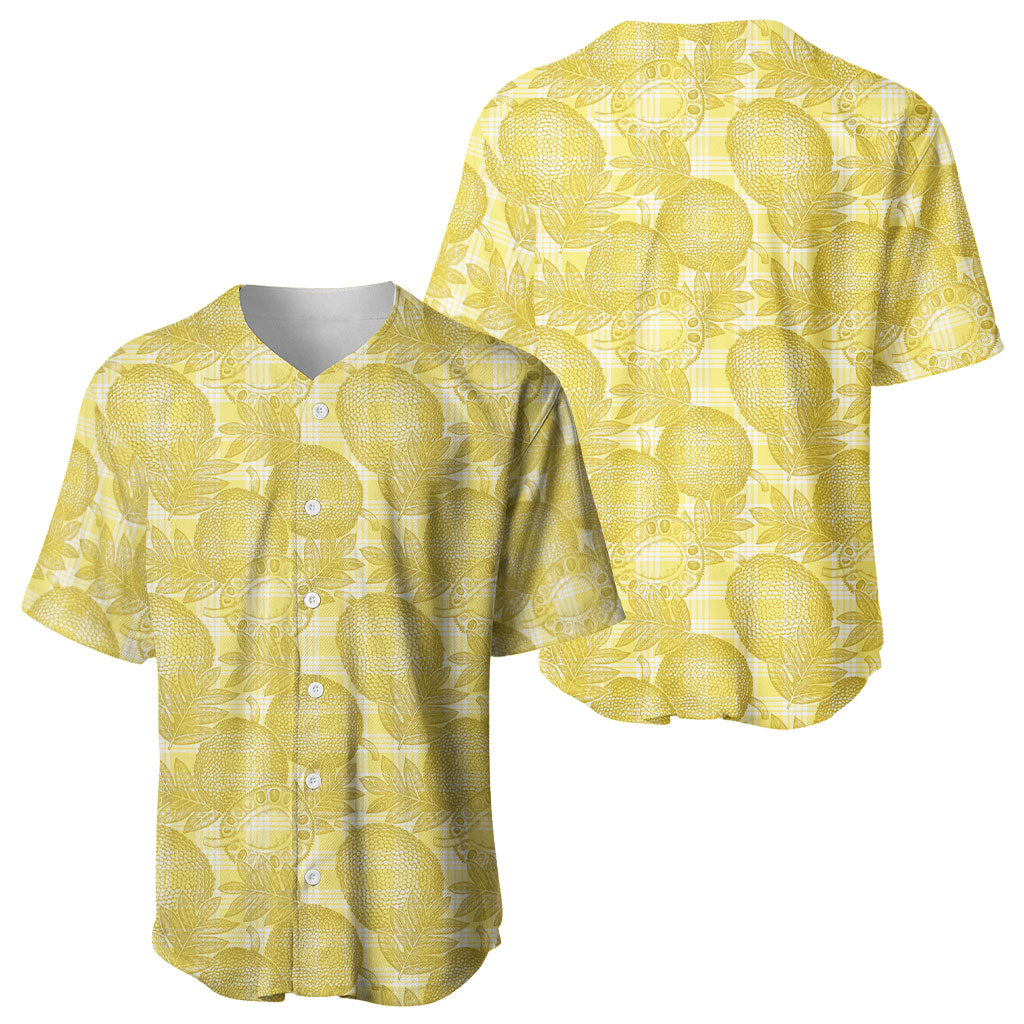 Melemele Hawaii Breadfruit Palaka Motifs Baseball Jersey LT14 - Polynesian Pride