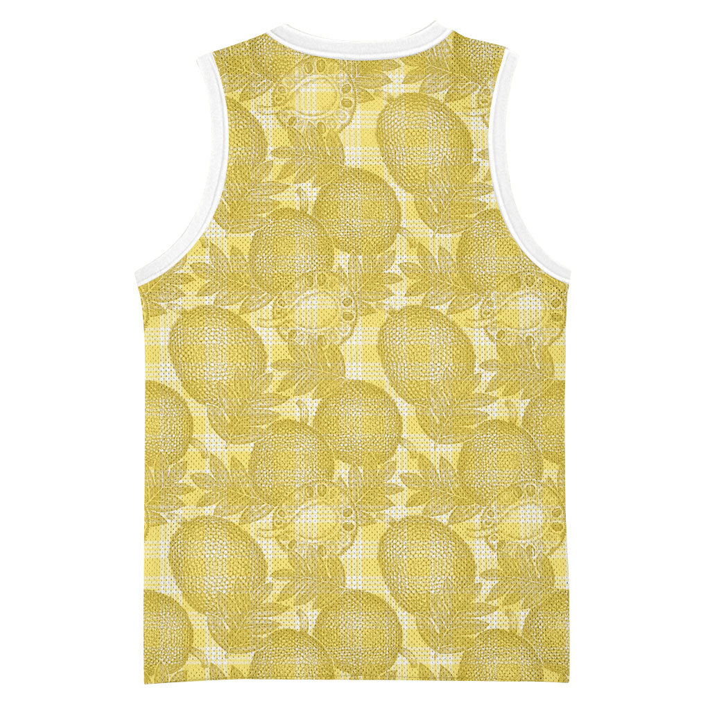 Melemele Hawaii Breadfruit Palaka Motifs Basketball Jersey LT14 - Polynesian Pride