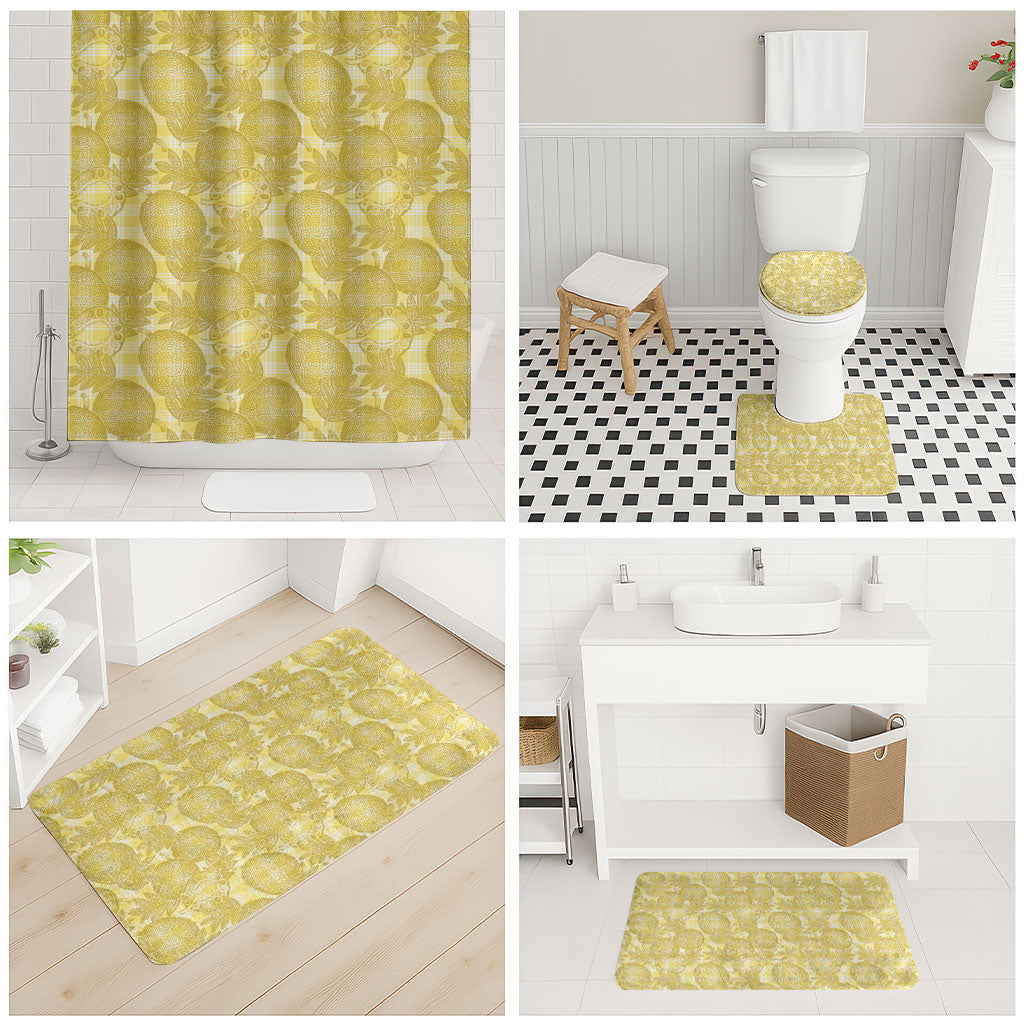 Melemele Hawaii Breadfruit Palaka Motifs Bathroom Set LT14 - Polynesian Pride