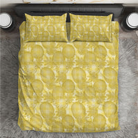 Melemele Hawaii Breadfruit Palaka Motifs Bedding Set LT14 Yellow - Polynesian Pride
