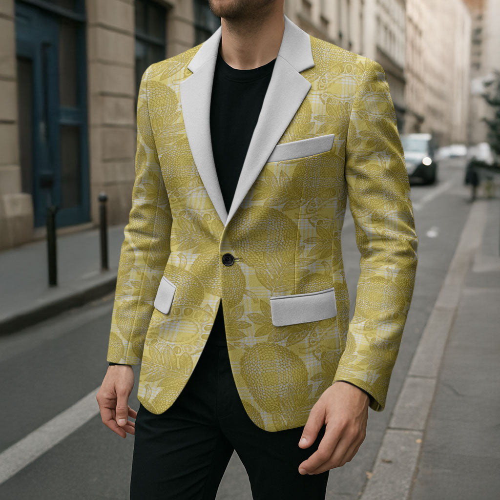 Melemele Hawaii Breadfruit Palaka Motifs Blazer LT14 - Polynesian Pride
