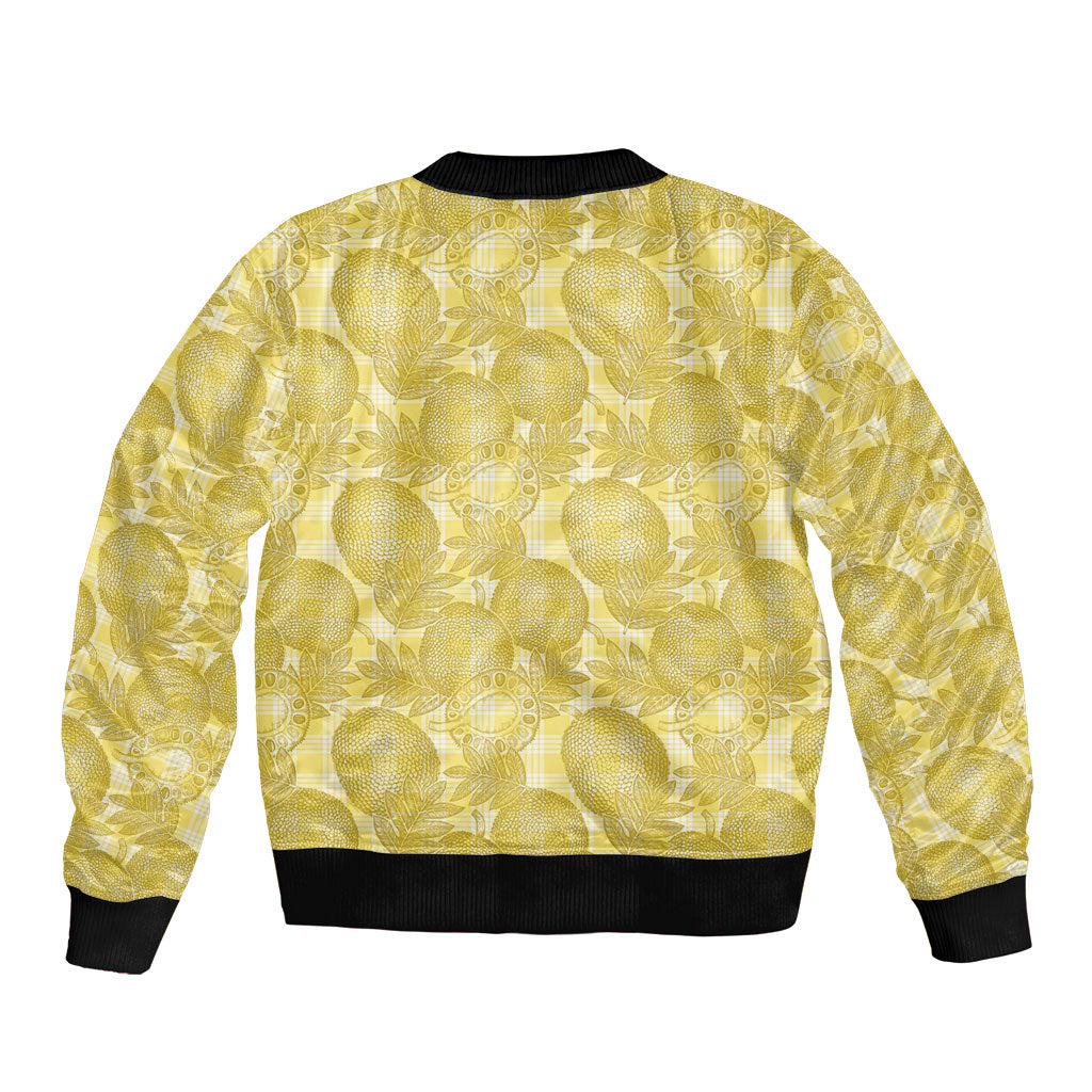 Melemele Hawaii Breadfruit Palaka Motifs Bomber Jacket LT14 - Polynesian Pride