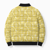Melemele Hawaii Breadfruit Palaka Motifs Bomber Puffer Jacket LT14 - Polynesian Pride