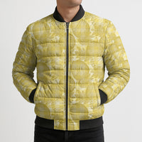 Melemele Hawaii Breadfruit Palaka Motifs Bomber Puffer Jacket LT14 - Polynesian Pride