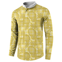 Melemele Hawaii Breadfruit Palaka Motifs Button Sweatshirt LT14 - Polynesian Pride