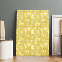 Melemele Hawaii Breadfruit Palaka Motifs Canvas Wall Art LT14 - Polynesian Pride