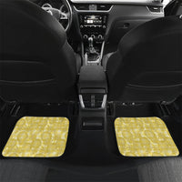 Melemele Hawaii Breadfruit Palaka Motifs Car Mats LT14 Set 2pcs - Back Yellow - Polynesian Pride
