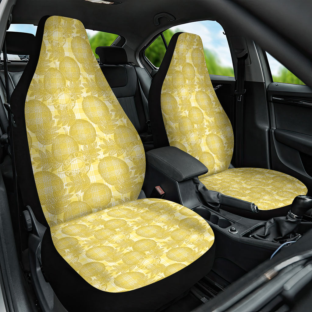 Melemele Hawaii Breadfruit Palaka Motifs Car Seat Cover