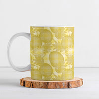 Melemele Hawaii Breadfruit Palaka Motifs Ceramic Mug LT14 Yellow - Polynesian Pride