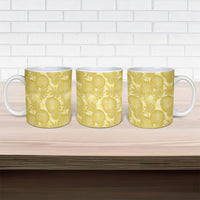 Melemele Hawaii Breadfruit Palaka Motifs Ceramic Mug LT14 - Polynesian Pride