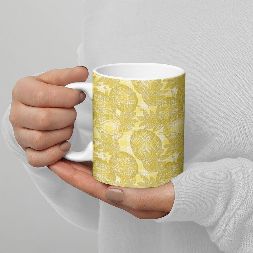 Melemele Hawaii Breadfruit Palaka Motifs Ceramic Mug LT14 - Polynesian Pride