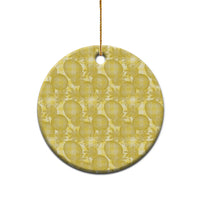 Melemele Hawaii Breadfruit Palaka Motifs Ceramic Ornament LT14 - Polynesian Pride