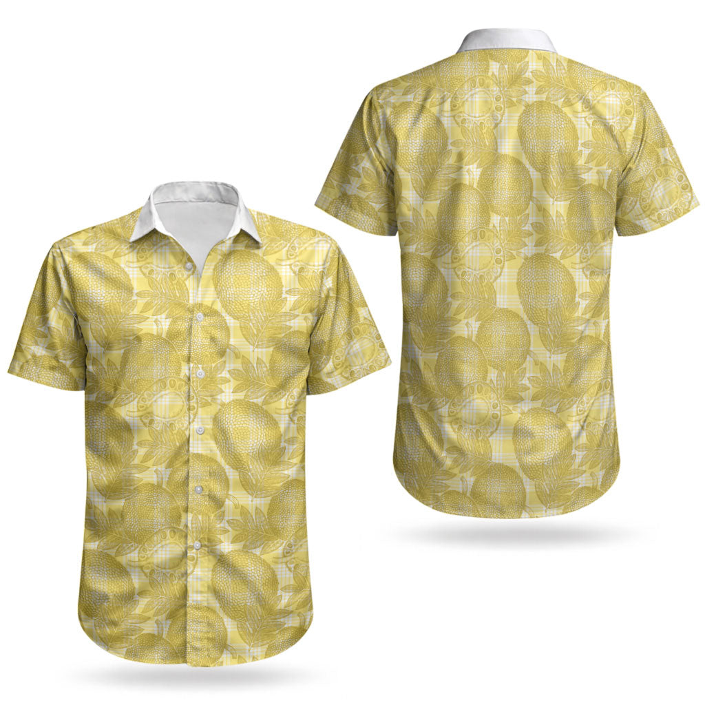 Melemele Hawaii Breadfruit Palaka Motifs Couples Matching Mermaid Dress and Hawaiian Shirt LT14 - Polynesian Pride