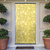 Melemele Hawaii Breadfruit Palaka Motifs Door Cover LT14 Yellow - Polynesian Pride