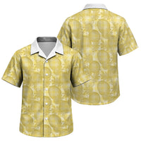 Melemele Hawaii Breadfruit Palaka Motifs Family Matching Tank Maxi Dress and Hawaiian Shirt LT14 Son's Shirt Yellow - Polynesian Pride
