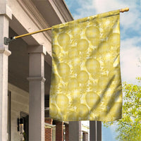 Melemele Hawaii Breadfruit Palaka Motifs Garden Flag LT14 House Flag Yellow - Polynesian Pride
